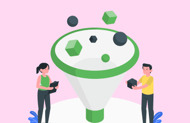 Sales funnel illustration