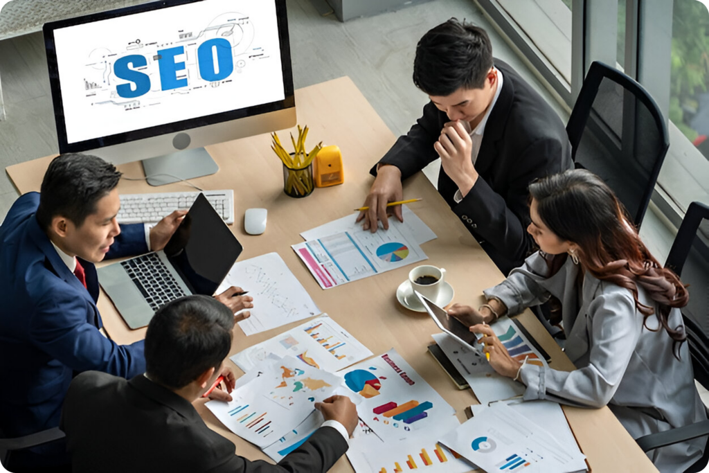 LeadAdvisors SEO services visual illustrating search engine optimization concepts.